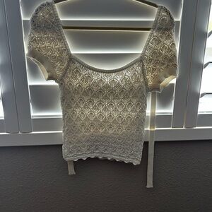 Elegant Cream Lace Women's Top